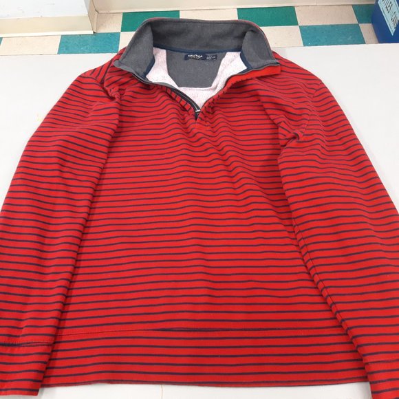 Stripped Nautica TurtleNeck Zipper Sweater - Picture 4 of 8